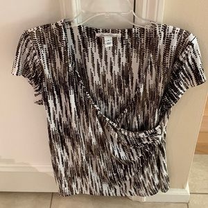 Kenneth Cole New York brown beige blouse size XL